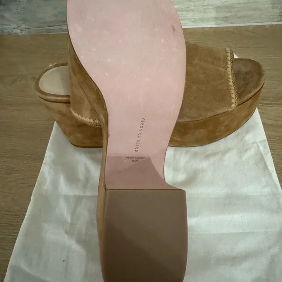 Veronica Beard Tan Suede Clogs - Picture 6 of 7